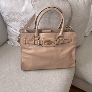 Michael Kors Large Leather Tote bag with cross body strap.